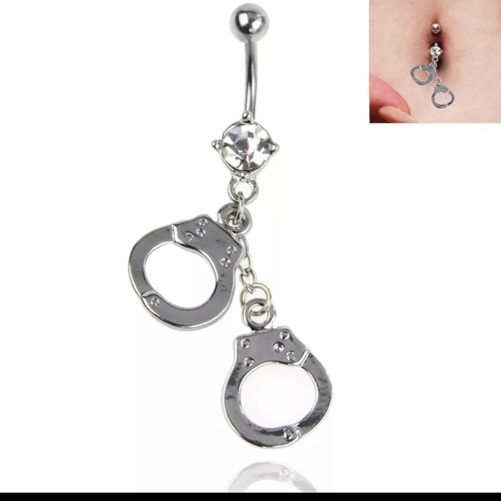 Sexy Dangle Handcuff Belly button ring